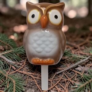 Nora Fleming Owl A235 Be Whoo You Are Mini Retired Ceramic Woodland Rustic Cute